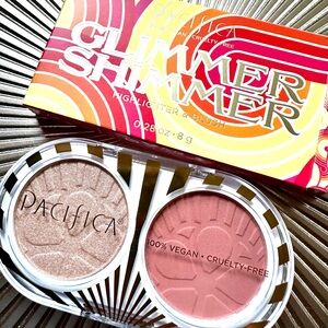 PACIFICA BEAUTY Cherry Gold Highlighter & Blush Duo — NEW / NEVER USED
